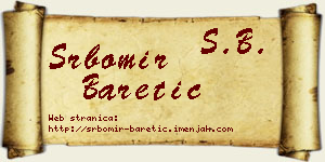 Srbomir Baretić vizit kartica